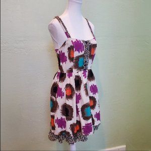 Multi Pattern Fit and Flare Dress